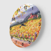 Wandklok van de Toscaanse wijntuin (Hoek)