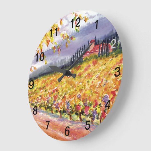 Wandklok van de Toscaanse wijntuin (Hoek)