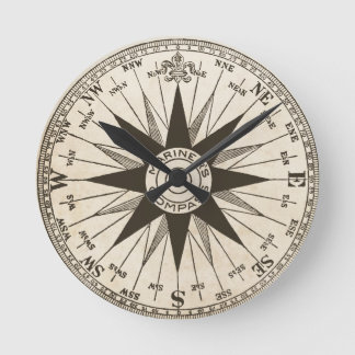 wandklok van het Roos Compass