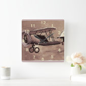 wandklok van het vliegtuig (Huis)