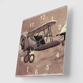 wandklok van het vliegtuig (Hoek)