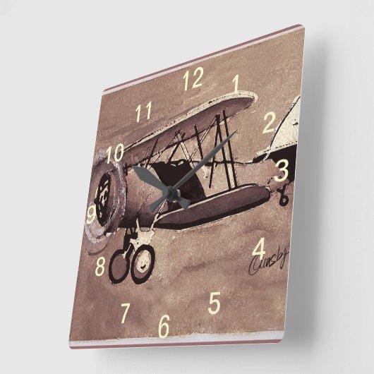 wandklok van het vliegtuig (Hoek)