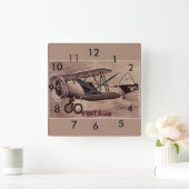 wandklok van het vliegtuig (Huis)