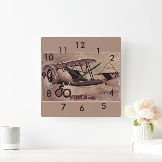 wandklok van het vliegtuig (Huis)