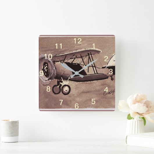 wandklok van het vliegtuig (Huis)