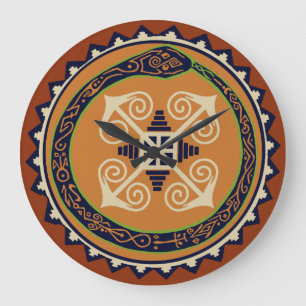 Wandklok van VooDou - Oroburous Snake met Chaos