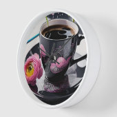 Wandklok, vierkant 27,3 cm, acryl (Hoek)