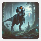 Wandklok Vierkante Sticker (Voorkant)