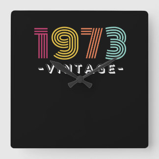 Wandklok Vierkante Vintage 1973