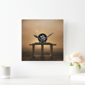 WANDKLOK VIERKANTE VORM (Huis)