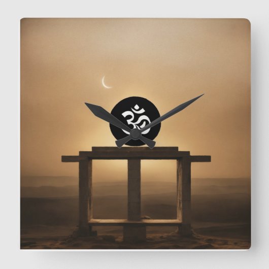 WANDKLOK VIERKANTE VORM (Voorkant)