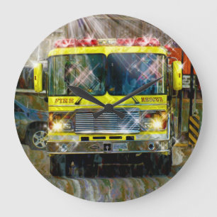 Wandklok voor brandblussers en reddingsvesten