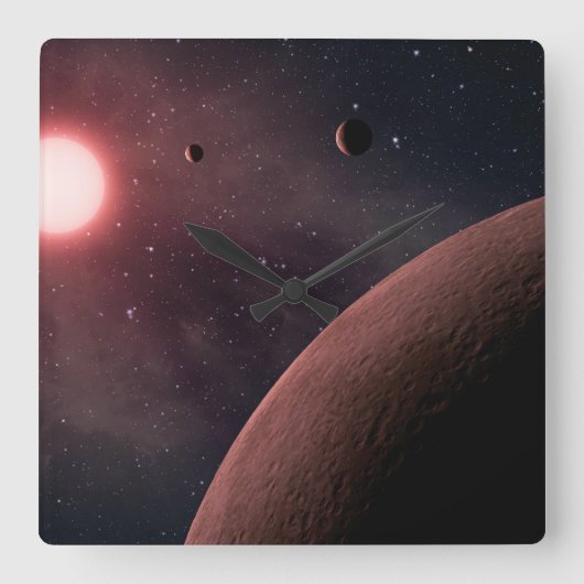 Wandklok voor het planetaire systeem (Voorkant)