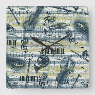 wandklok voor muziekblad