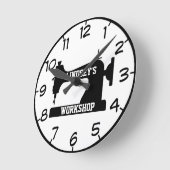 Wandklok voor naai- of Craft Workshop (Hoek)
