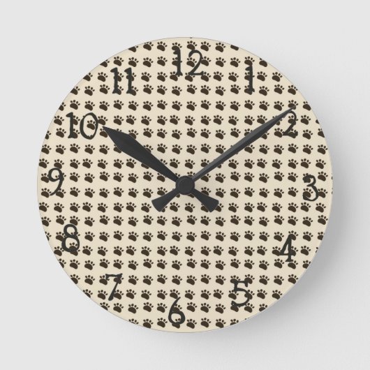 Wandklok voor poten en cijfers (Voorkant)