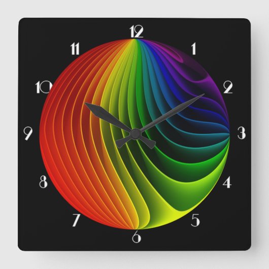 Wandklok voor regenboogverdraaiing (Voorkant)