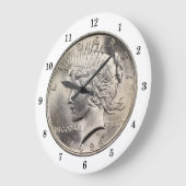Wandklok voor vredesdollar (Hoek)