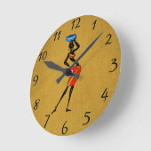 Wandklok voor vrouwen in Afrika (Hoek)