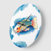Wandklok - Waterverf serie: Koi Fish (Hoek)