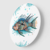 Wandklok - Waterverf Serie: Lionfish (Hoek)