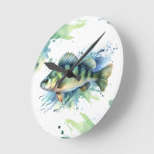 Wandklok - Waterverf Serie: Perch (Hoek)
