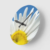 Wandklok Witte Madelief bloem Ontwerper op maat (Hoek)