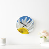 Wandklok Witte Madelief bloem Ontwerper op maat (Huis)