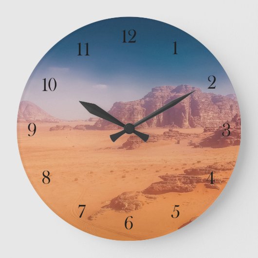Wandklok woestijn Wadi Rum (Voorkant)