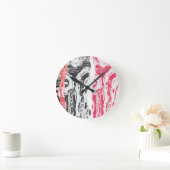 Wandklok – Wrijving Lands Abstract ontwerp (Huis)