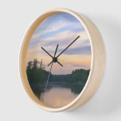 Wandklok 'Zonsondergang bosmeer' (Hoek)