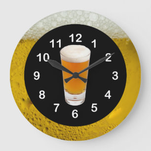 Wandklok Zwart Goud De Tijd is Bieruur