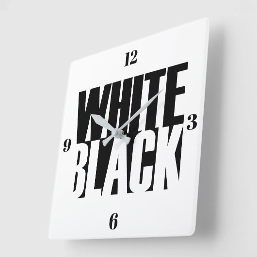 Wandklok - zwart-wit (Hoek)