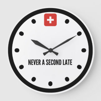 Wandklok Zwitsers Design Nooit een seconde te laat