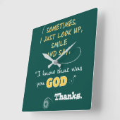 Wandklokken Christelijk geloof cadeaus Dank God (Hoek)