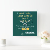 Wandklokken Christelijk geloof cadeaus Dank God (Huis)