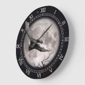 Wandklokken vliegende bat, volle maan, gotisch, va (Hoek)