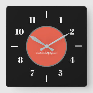 Wandklokken - Zwarte Achtergrond O/R Cirkel Modern