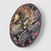 Wandklokklekken Temple Japanse Kanji Numerals Grote Klok (Hoek)