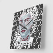 Wandklokplein Ik was als omcirkeld Vierkante Klok (Hoek)