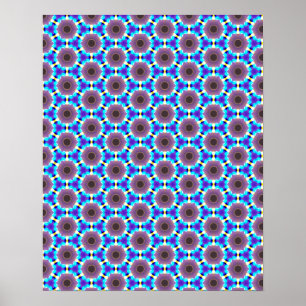 Wandkunst met draaiende hoogte optische illusie poster
