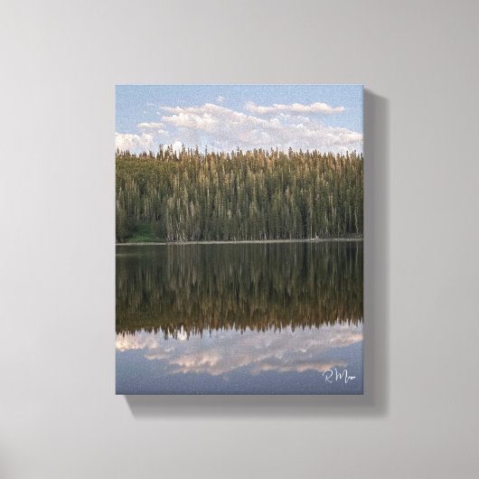 Wandkunst met reflecties canvas afdruk (Voorkant)