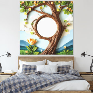 Wandkunst voor klok canvas afdruk