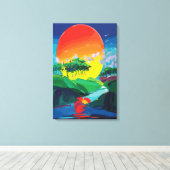 Wandkunstcanvas Chromatische convergentie Canvas Afdruk (Insitu (Houten vloer))