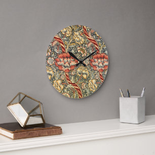 Wandle van William Morris, Vintage Textiel Fijne K Grote Klok