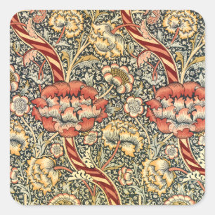 Wandle van William Morris, Vintage Textiel Fijne K Vierkante Sticker