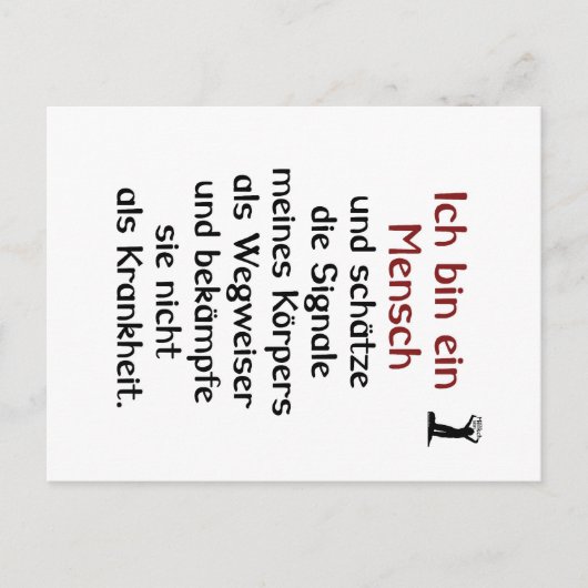 WandlungDesign - Mensch - Körper Briefkaart (Voorkant)