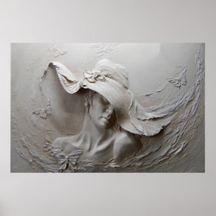wandmuur3d-illusie 3d, achtergrond, kunst, muursch poster