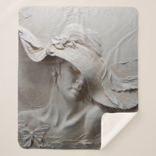 wandmuur3d-illusie 3d, achtergrond, kunst, muursch sherpa deken