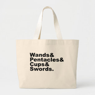 Wands & Pentacles & Cups & Swords Tarotkaarten Grote Tote Bag